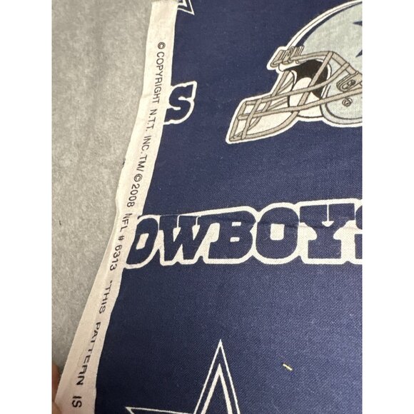 Dallas Cowboys Cotton Fabric 17" x 58" Navy Blue NFL Logo Helmet Design Crafts S - Picture 5 of 9